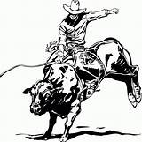 Bull Riding Rodeo Coloring Clip Rider Clipart Pages Pbr Cowboy Western Wall Drawing Bucking Drawings Canby Stickers Sport Decal Riders sketch template