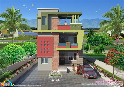 north indian duplex house plan kerala home design  floor plans  dream houses