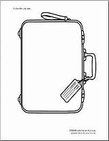 Suitcase Coloring Pages Suitcases Printable Colouring Sheets Color Open Wardrobe Rack Books Packing Sketchite sketch template