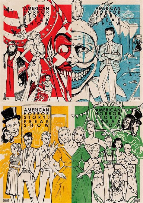 american horror story series arte punk plakat design american gods