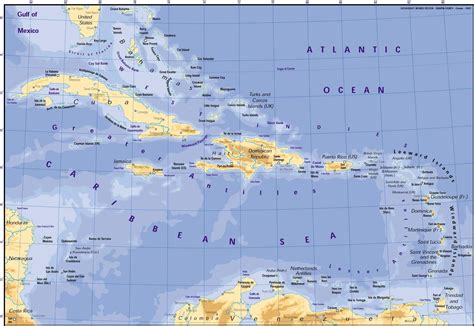 caribbean map mapsofnet