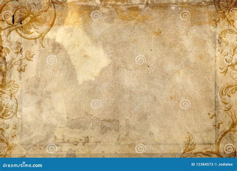 antique paper featuring flourish design stock  image