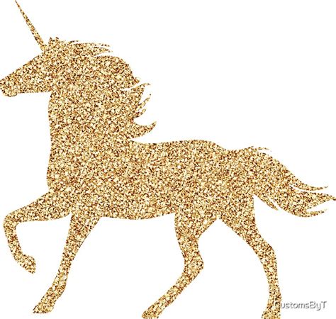 glitter gold unicorn stickers  customsbyt redbubble