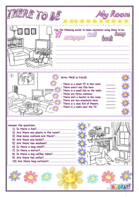 room worksheet  esl printable worksheets