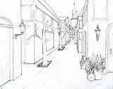 Perspective Trees sketch template
