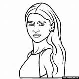 Zendaya Coloring Actress Pages Famous sketch template