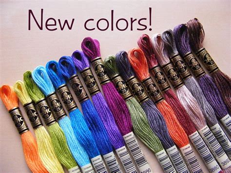 new dmc thread colors a finished stitches prize shiny happy world