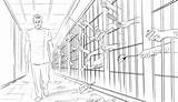 Bars Prison Drawing Behind Paintingvalley Drawings sketch template
