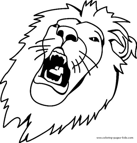 roaring lion color page