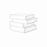 Stack Book Books Vector Pile Sketch Illustrations Column Literature Textbooks Studying Drawn Raw Education Library Hand Stock Monochrome Isolated Objects sketch template