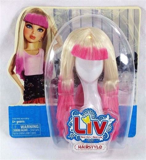 liv doll hairstyle long thick bangs straight blonde pink