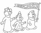 Alvin Coloring Chipmunks Pages Clipart Library sketch template