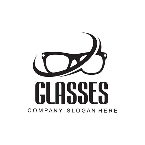 glasses logo design vector illustration  optical tools  style