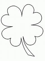 Clover Leaf Four Coloring Drawing Kids Outline Template Pages Clipart Line Shamrock Clip Sheet Cliparts Three Simple Print Color Colouring sketch template