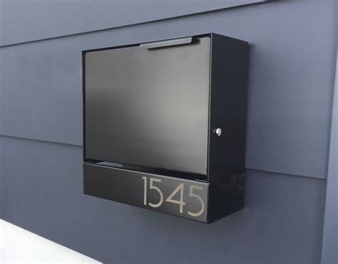 Black Modern Mailbox Design Modern Mailbox Medium Wall