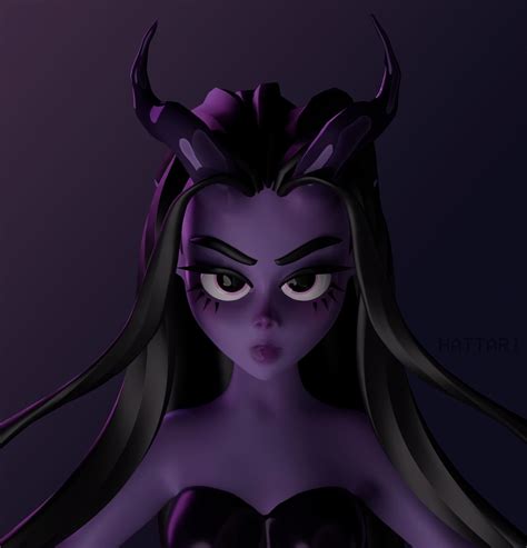 artstation purple demon girl