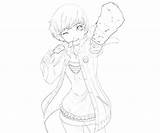 Persona Satonaka Chie Arena Views Coloring Pages sketch template