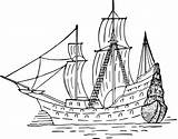 Ship Drawing Pirate Boat Sailing Galleon Clip Background Clipart Transparent Line Sail Fishing Fly Onlinelabels Drawings Painting Getdrawings sketch template