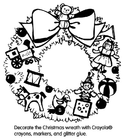 christmas wreath  crayola  crayola coloring pages coloring pages