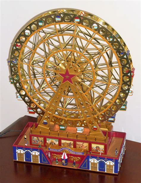 christmas worlds fair grand ferris wheel holiday model  gold label collection