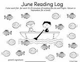Reading Log Summer Logs Printables June Kinderglynn August School There Enjoy sketch template