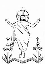 Jesus Resurrection Clipart Christ Risen Coloring Clip Cliparts Lord Drawing Christian Cartoon Drawings He Pages Arose Printable Color Lds Has sketch template