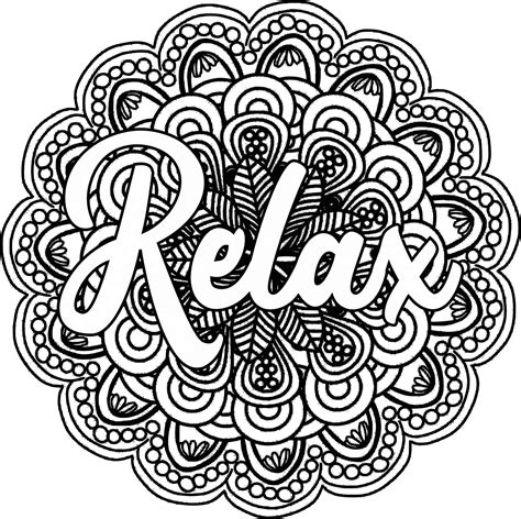relaxing coloring page  printable adult coloring sheet paper