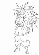 Coloring Goku Super Saiyan Ball Dragon Pages Popular sketch template