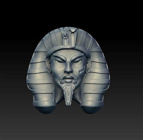 pharaoh man egpty 3d model art zbrush design matrix rhino gold silver
