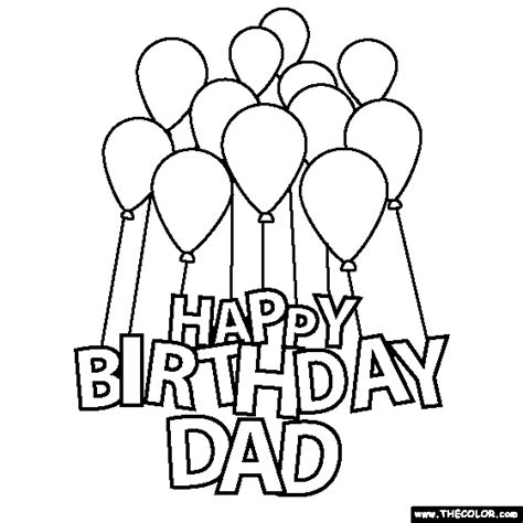 happy birthday dad coloring pages  printable coloring page
