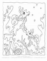 Coloring Pages Seaweed Sea Dragon Coral Cartoon Kids Ocean Printable Snake Getcolorings Getdrawings Print Drawing Colorings sketch template