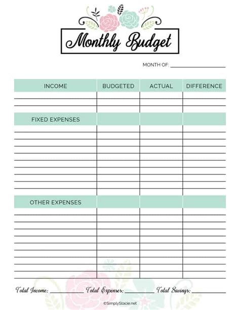 monthly budget planner printable template business psd excel word