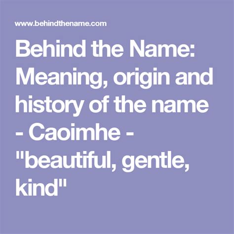 meaning origin  history    caoimhe