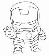 Iron Man Coloring Cute Pages Chibi Printable Kids Color Super Marvel Avengers Superheroes Categories Heroes sketch template