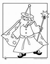 Wizard Coloring Pages Merlin Halloween Template Wizards Kids Print Oz Templates Popular sketch template