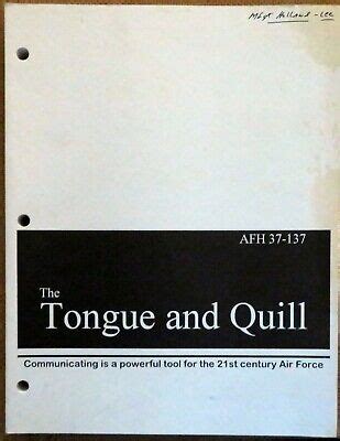tongue  quill afh   st century air force  august