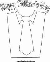 Tie Shirt Fathers Coloring Printable Father Template Craft Dad Happy Poster Clip Shirts sketch template