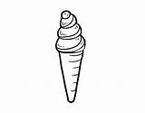 Cone Ice Cream Coloring Coloringcrew sketch template