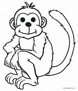 Monkey Coloring Cartoon Pages Color Getcolorings sketch template