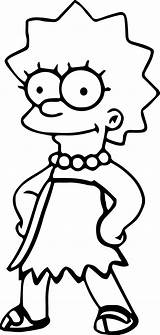 Coloring Simpsons Girl Pages Wecoloringpage sketch template
