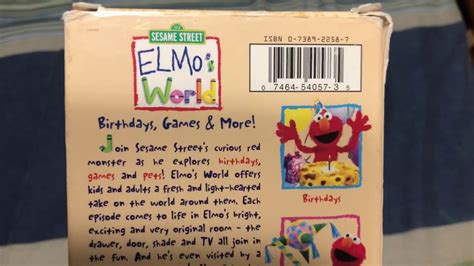 elmos world birthdays games   vhs youtube