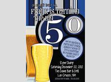 50th Birthday Surprise Party Invitations Beer, Men, Masculine, Male