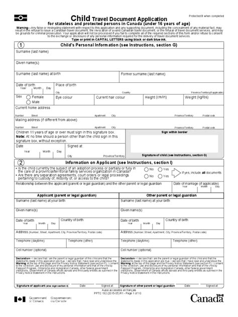 printable child travel consent form  printable forms