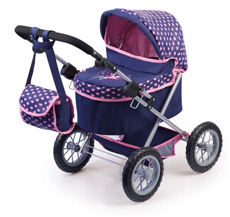 bayer design trendy pram stroller  toy baby dolls navypink