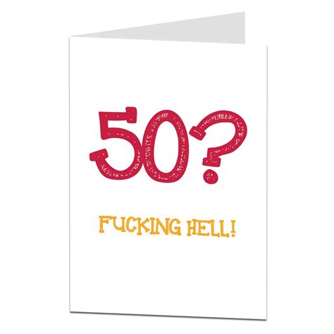 Funny 50th Birthday Card For Him And Her