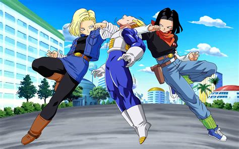 dbz android 18 and 17 androids wallpapers computer desktop wallpapers pictures images