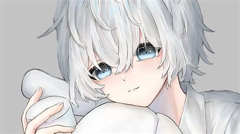 blue eyes white hair anime boy anime boy hd wallpaper peakpx