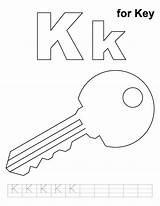 Key Coloring Pages Alphabet Printable Practice Kids Letter Color Handwriting Template Colouring Preschool Worksheets Sheets Keyhole Print Getcolorings Book Outline sketch template
