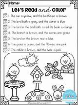 Reading Color Comprehension Listening Activities Read Grade Worksheets Kindergarten Pages First Coloring These Kids Teacherspayteachers Super Duper Cute Preschool Visit sketch template