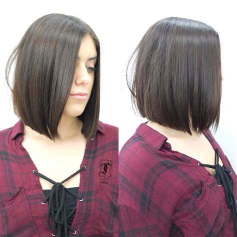 Long Sleek Bob With Brunette Color The Latest Hairstyles